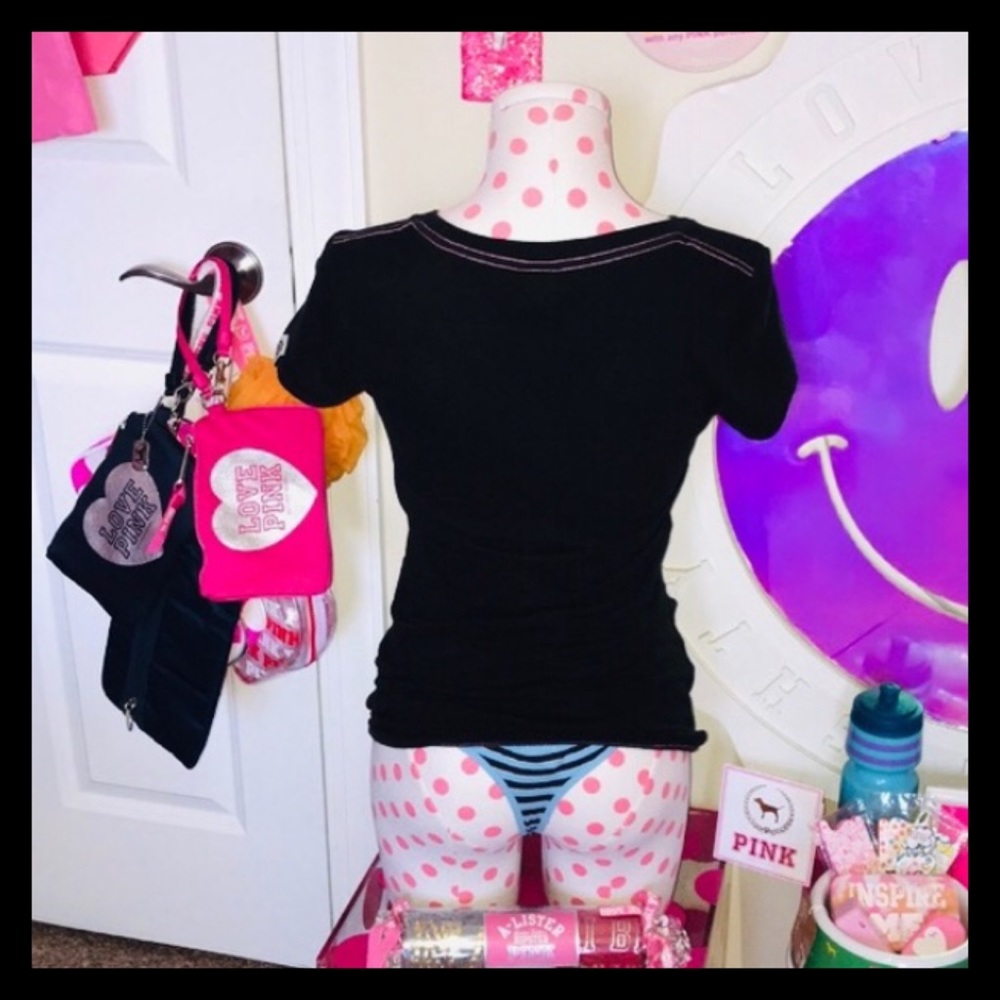 💕ⓅⒾⓃⓀ ⓋⓈ Vintage "PINK LOVES YOU" Tee💕 - Picture 3 of 5